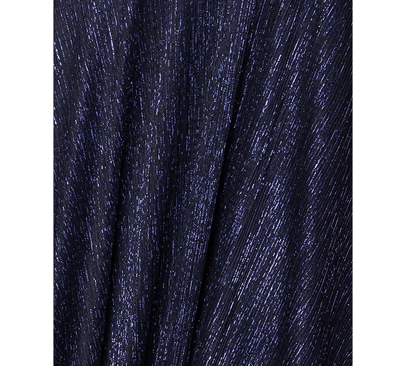 Betsy & Adam Women's Metallic Crinkled Gown
