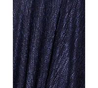 Betsy & Adam Women's Metallic Crinkled Gown