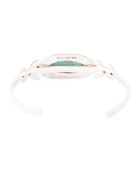 Barse Emile Blue Turquoise Sterling Silver Oval Cuff Bracelet