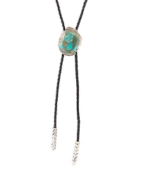 Barse Bolo Tie Blue Turquoise Sterling Silver Abstract Necklace
