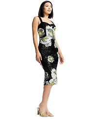 Dress the Populations Women's Nicole Floral-Sequined Midi
