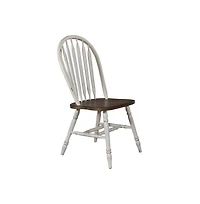 Windsor Side Chair- White- Set of 2 Solids White