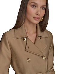 Donna Karan New York Women's Double-Breasted Skirted Trench Coat