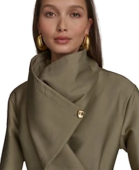 Donna Karan New York Women's Draped-Neck Trench Coat