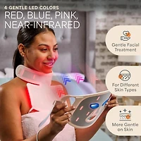 LifePro Red Light Therapy Face Mask with Neck Coverage - 3-Color Led Light Therapy for Skin Care at Home