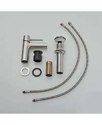 Waterfall Single Hole Single-Handle Low-Arc Bathroom Faucet With Pop-up Drain Assembly Oil Rubbed Bronze