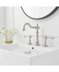 8 in. Widespread Double Handle 3 Hole Bathroom Faucet