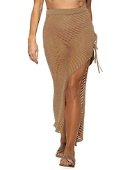 Dotti Women's Crochet Side-Tie Cover-Up Maxi Skirt