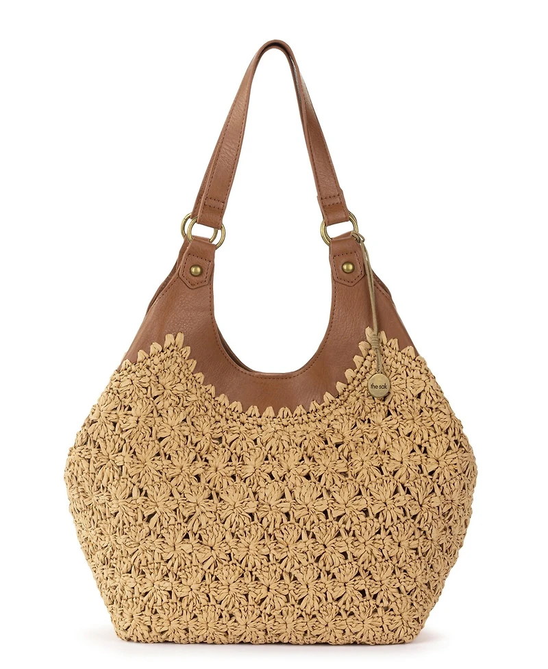 The Sak Roma Straw Small Shopper Tote Bag