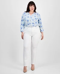 Jones New York Plus Lexington Straight-Leg Jeans