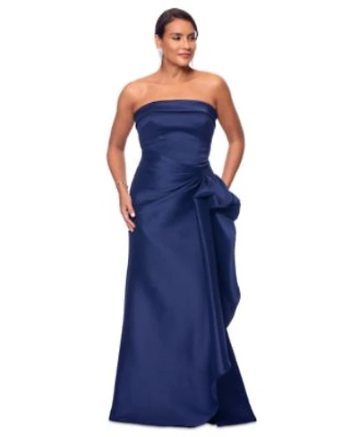 Xscape Womens Gathered Strapless Gown