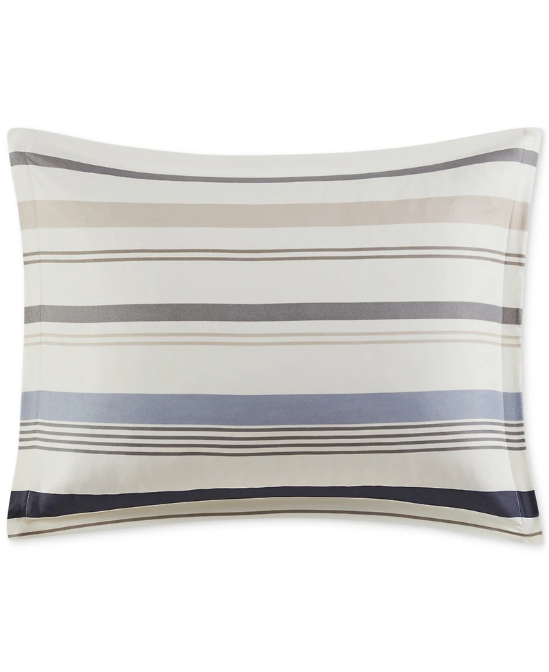 Addison Park Noah Stripe Reversible Printed 3-Pc. Comforter Sets, Exclusively at Macys