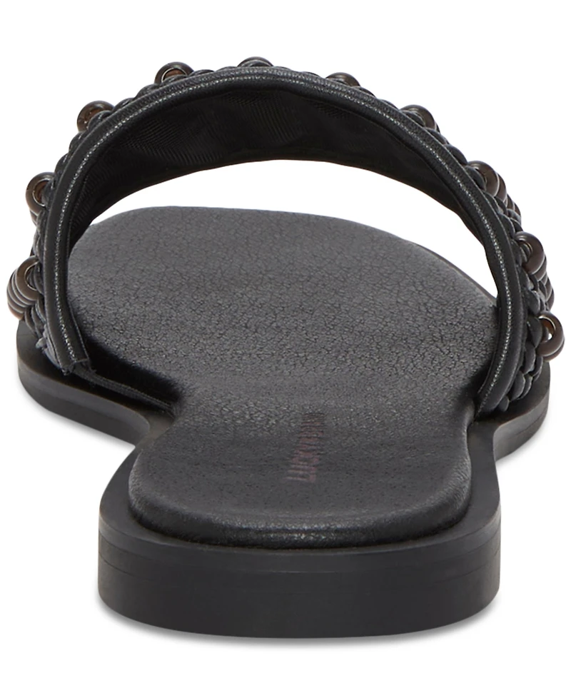 Lucky Brand Women's Gidya Beaded Slide Flat Sandals