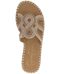 Jessica Simpson Women's Bria Rhinestone Slide Sandals