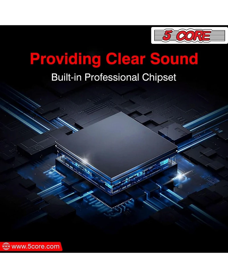 5 Core Podcast Equipment Bundle All in One Podcast Kit w Condenser Microphone Perfect for Recording Broadcasting Live Streaming - Rm 4 B