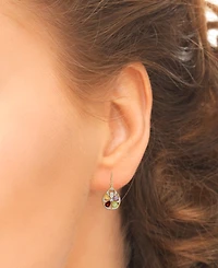Multi-Gemstone Flower Drop Earrings (3 ct. t.w.) in 14k Gold-Plated Sterling Silver