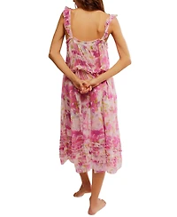 Free People Women's Moon Phase Printed Midi Nightgown