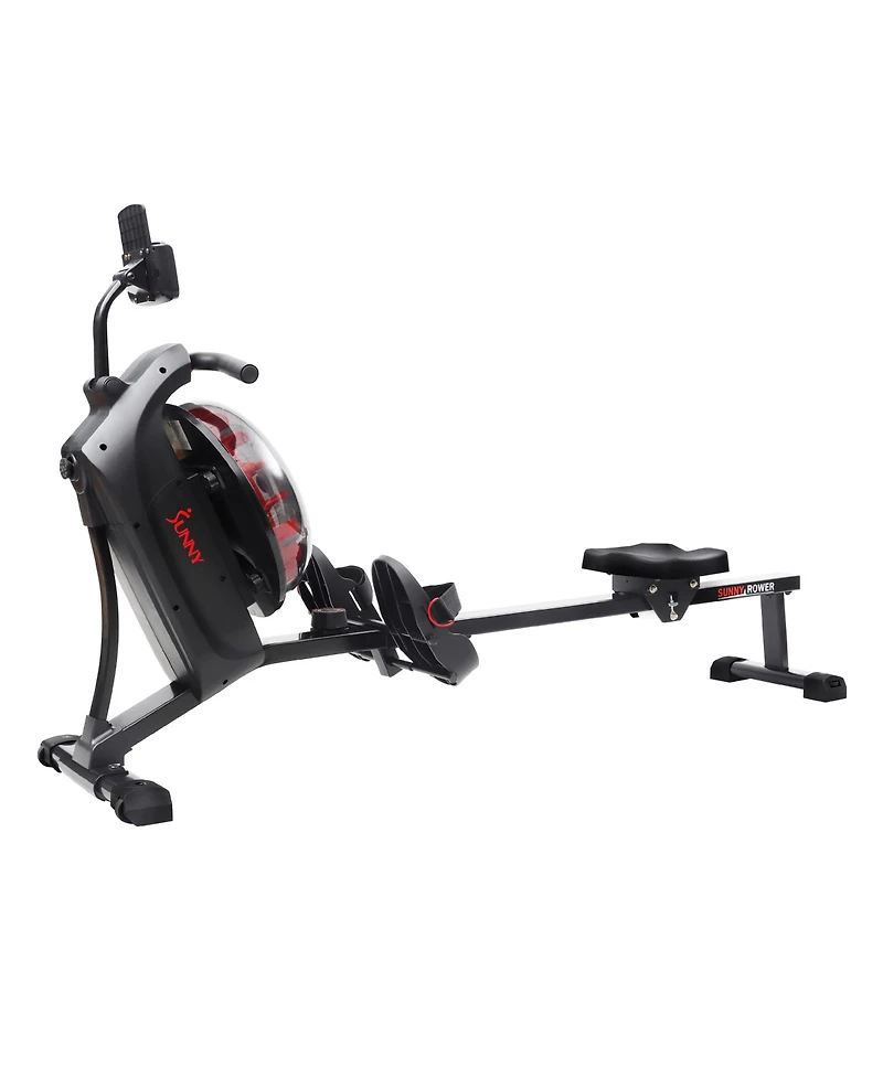 Sunny Health & Fitness Hydro + Dual Resistance Smart Magnetic Water Rowing Machine