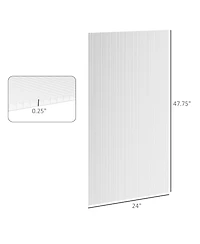 Outsunny 14 pc Twin-Wall Polycarbonate house Panels, 4' x 2' x 0.16"