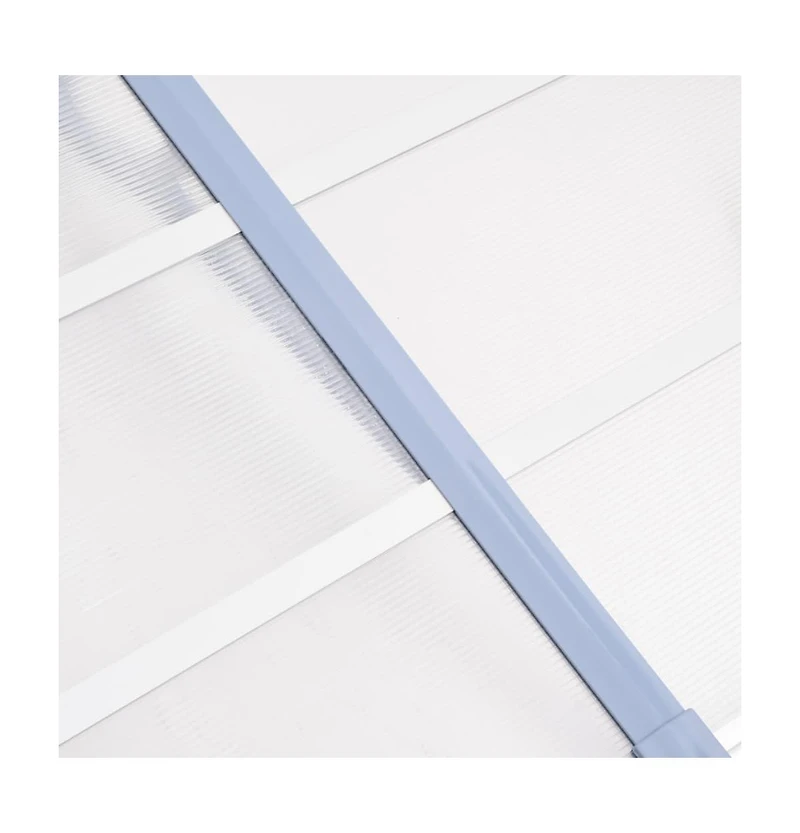 Door Canopy Gray and Transparent 94.1"x35.4" Polycarbonate