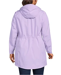 Lands' End Women's Plus Squall Packable Waterproof Raincoat