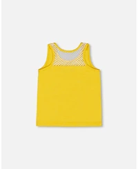 Deux par Deux Toddler Girls Organic Cotton Tank Top Yellow And Cherries - Toddler|Child