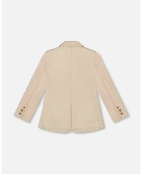 Deux par Deux Big Boys Two Button Blazer Light Taupe