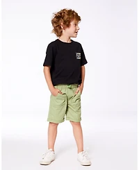 Deux par Deux Toddler Boys Stretch Twill Short Green - Toddler|Child