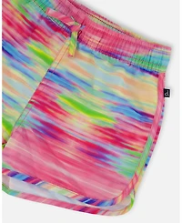 Deux par Girls Printed Swim Shorts Multicolored
