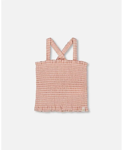 Deux par Deux Big Girls Smocked Tank Top Light Old Pink