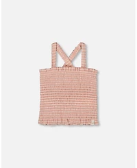 Deux par Deux Big Girls Smocked Tank Top Light Old Pink