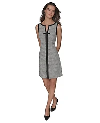 Karl Lagerfeld Paris Women's Millenium Jacquard Contrast-Frame Dress