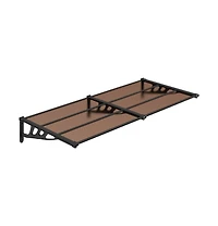 Door Canopy Black 78.3"x35.4" Polycarbonate