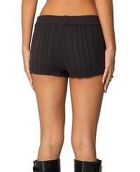 Edikted Women's Avey Cable Knit Shorts