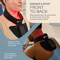 LifePro Compact Red Light Therapy Device for Neck - Rechargeable & Portable Near Infrared Therapy with Multiple Settings