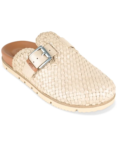 Gentle Souls Women's Brantley Woven Buckled Clogs