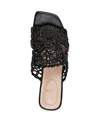 Bandolino Women's Melvana Woven Kitten Heel Sandals