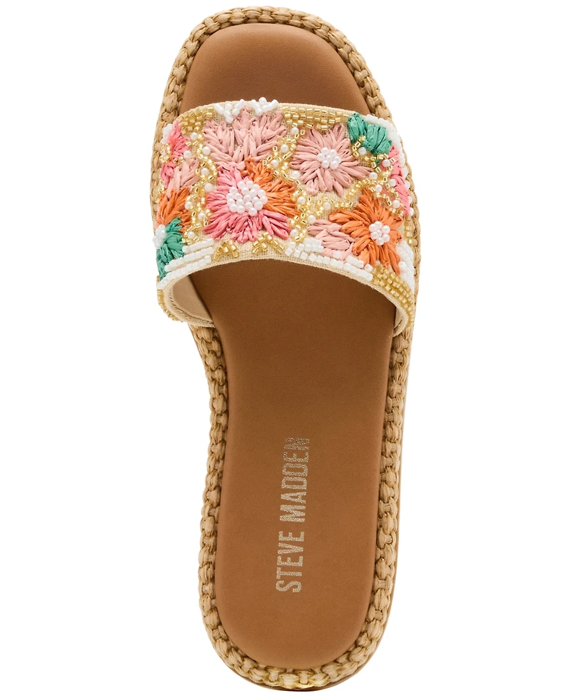 Steve Madden Women's Boardwalk Espadrille Slide Sandals