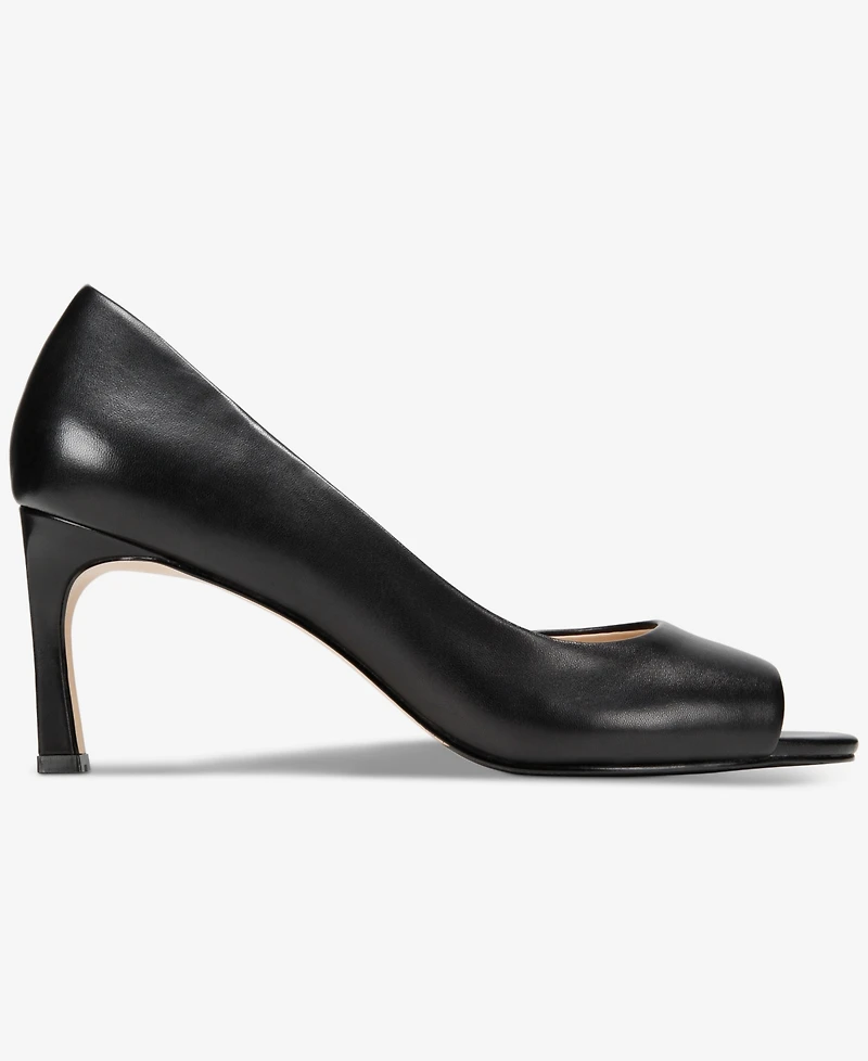 Giani Bernini Women's Valorr Peep Toe d'Orsay Leather Pumps, Created for Macy's