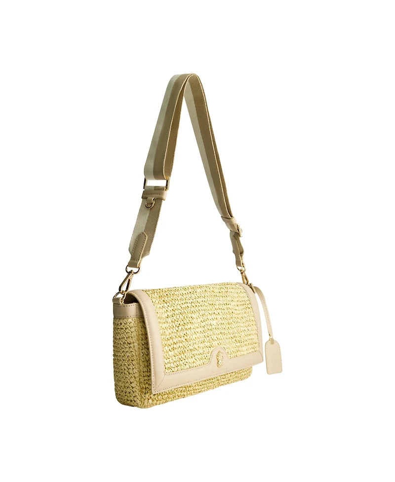 Tommy Bahama Soft Straw Long Flap Crossbody