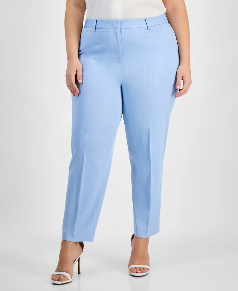 Tahari Asl Plus Classic Mid Rise Ankle Pants