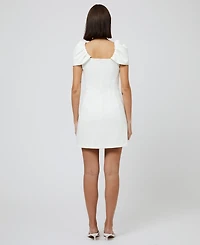 French Connection Women's Whisper Gathered-Sleeve Mini Dress