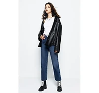 Manhattan High Rise Straight Ankle Jeans