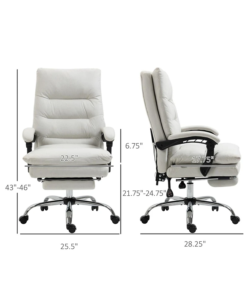Massage Office Chair with Lumbar Support and Reclining Function