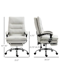 Massage Office Chair with Lumbar Support and Reclining Function