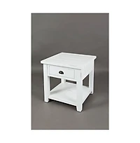 Artisan's Craft Rustic Farmhouse Distressed Acacia End Table