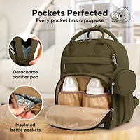 KeaBabies Play Diaper Bag Backpack Comes with Portable Changing Pad, Baby for Mom, Travel Essential