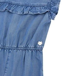 Guess Big Girls Denim Short Sleeve Romper