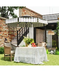 Outsunny 8.6FT Patio Umbrella Upf 30+ Vented Market Umbrella, Light