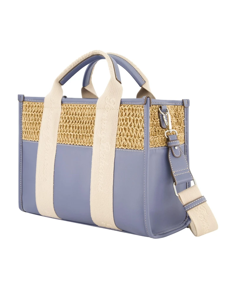 Tommy Bahama Raffia Logo Webbing Modern Tote